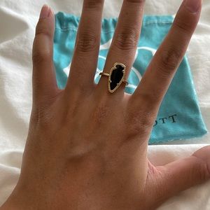 Kendra Scott black/gold ring Size 8